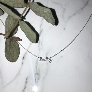 Diamond Bezel SHY by Sydney Evan Lucky Necklace